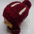 POM POM Cable Hand Knitted Winter Hat Beanie Cap